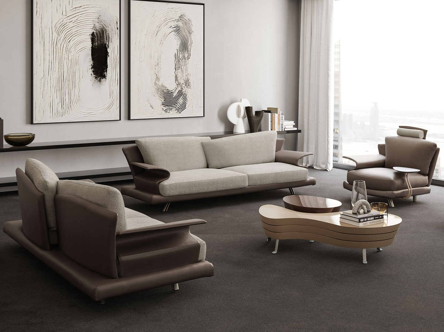 Super Roy Sofa by Giorgio Saporiti: Sculptural Design 