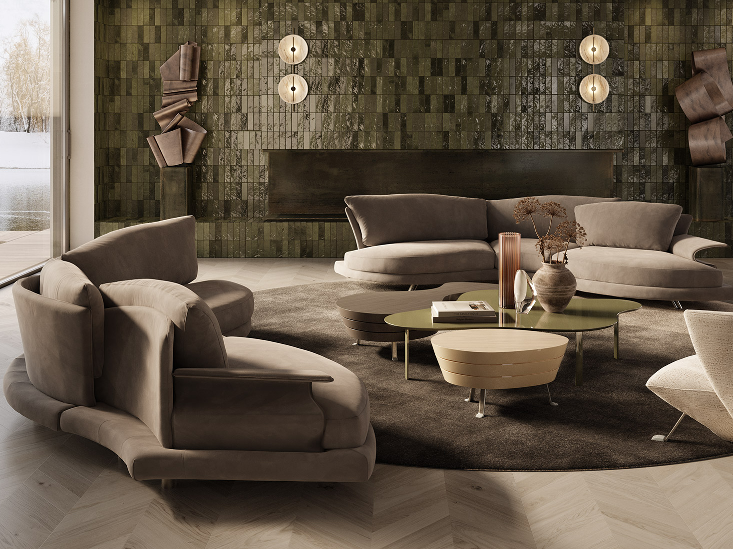 Super Roy Sofa by Giorgio Saporiti: Sculptural Design 