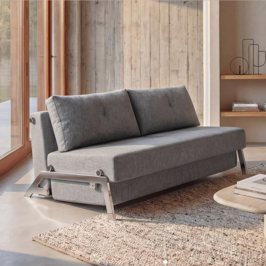Cubed  Deluxe Sofa Bed with Chrome Legs