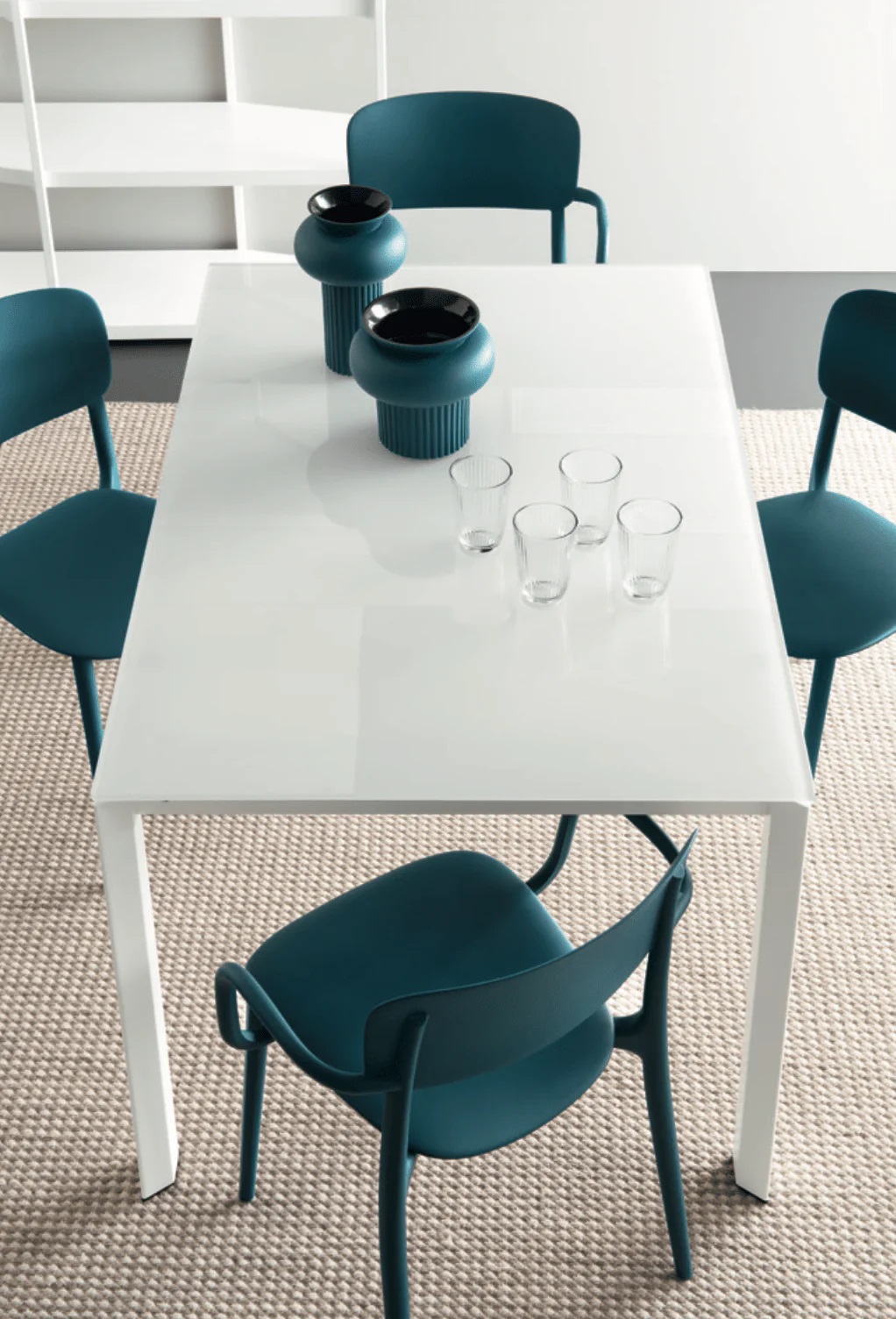 ダイニングテーブル Calligaris Duca extendable Dining table Calligaris Duca Extendable Dining Table Set - AptDeco
