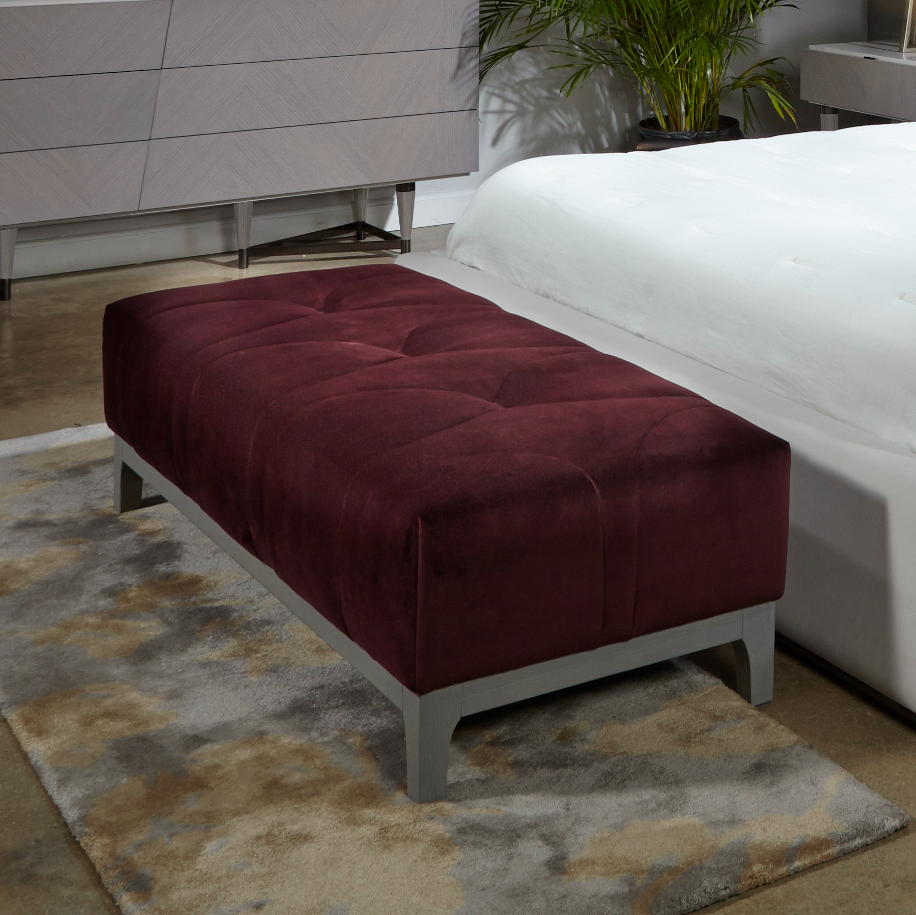 Topaze I Upholstered Bench