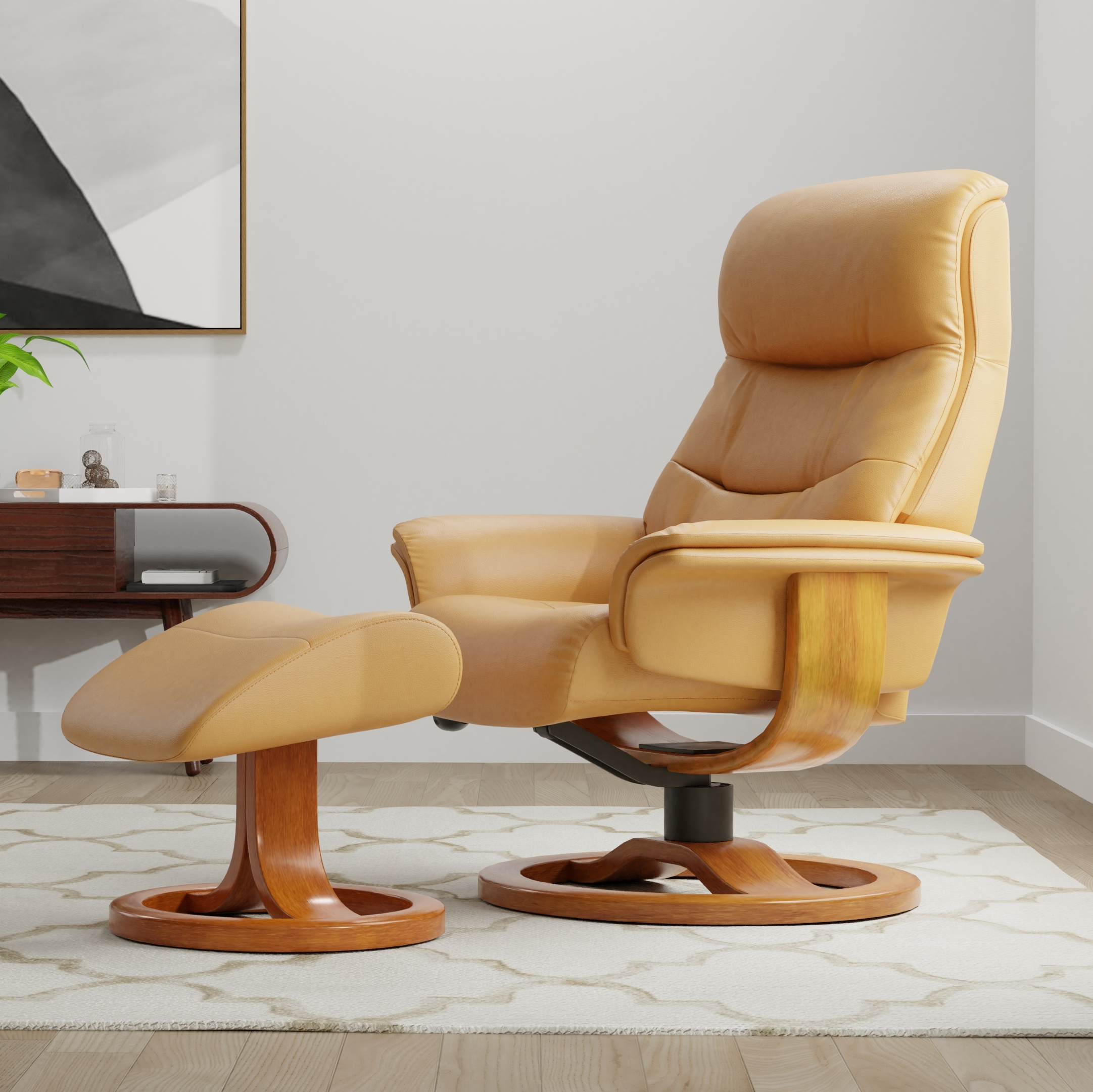 Fjords Anne R Recliner & Foot Stool