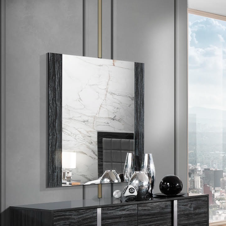Alice Glossy Gray Mirror