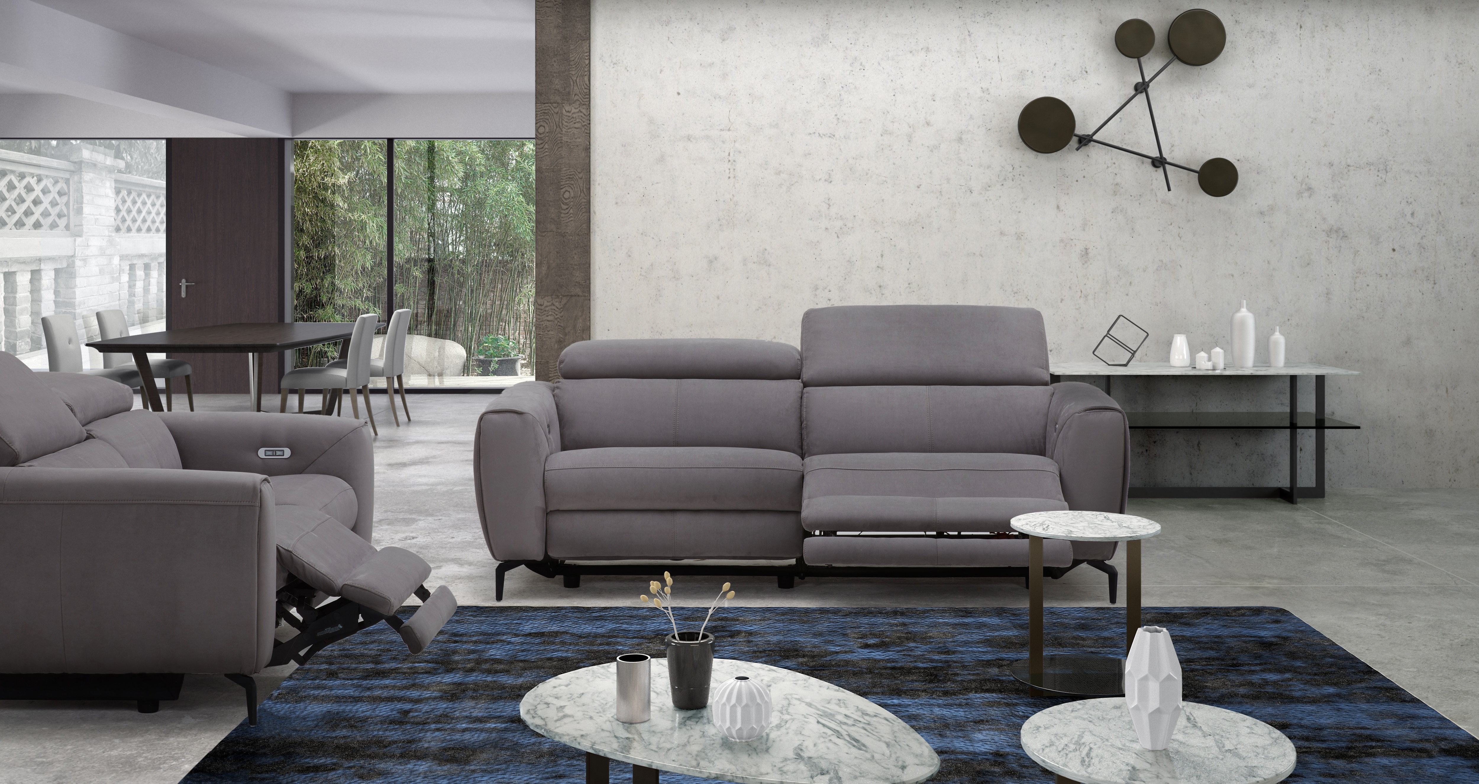 Lorenzo Grey Fabric Sofa Set Reclined.jpg