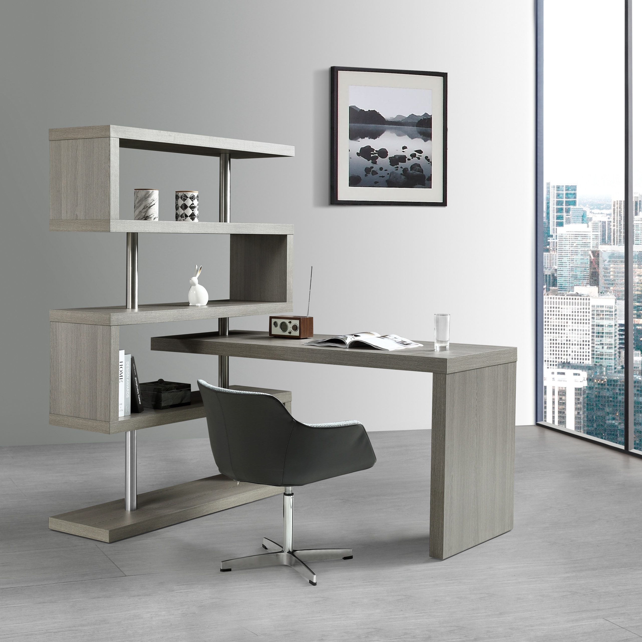 LP KD002 Office Desk in Grey