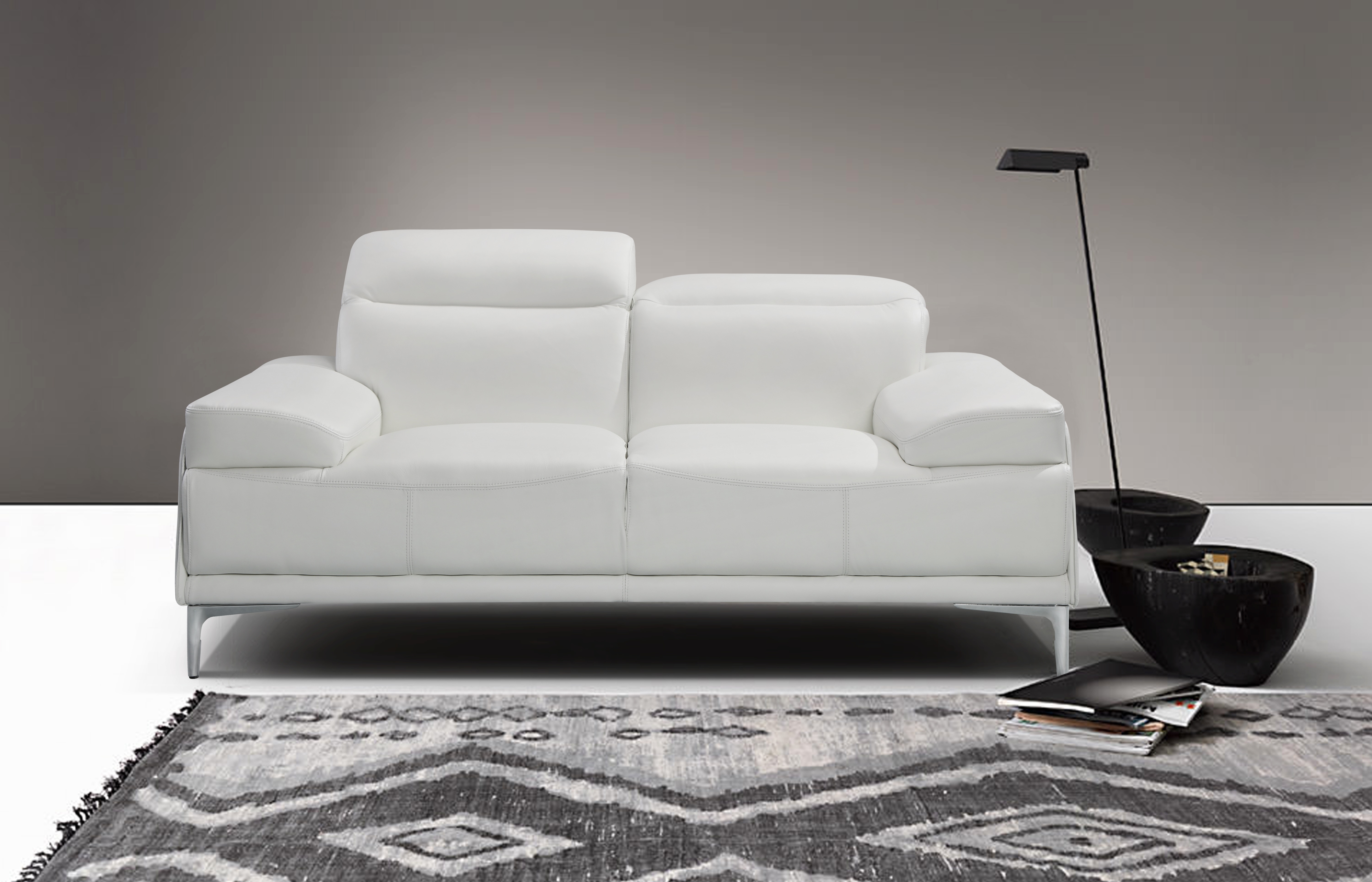 Nicolo White Love Seat Room Setting Front View.jpg