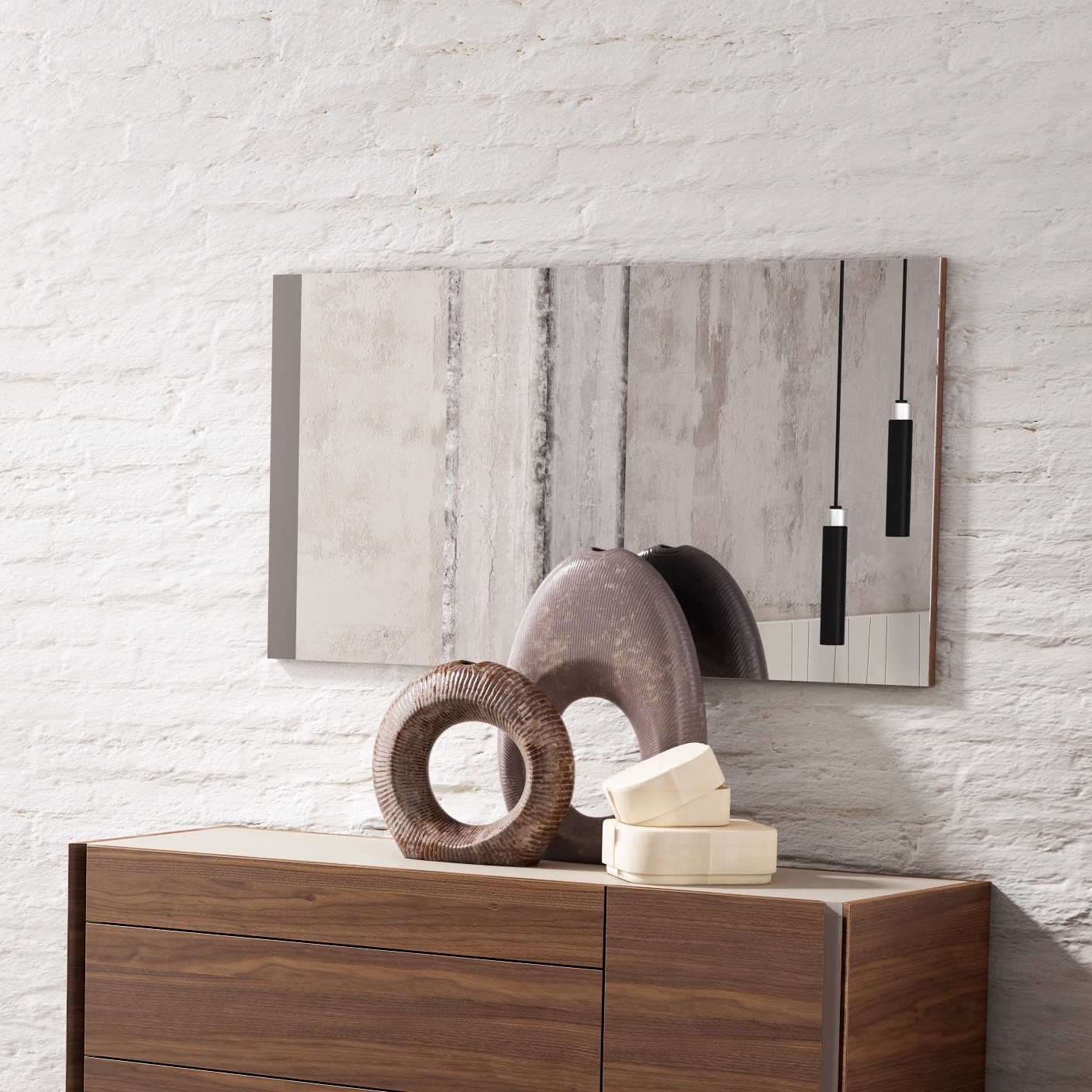 Porto Mirror in Walnut
