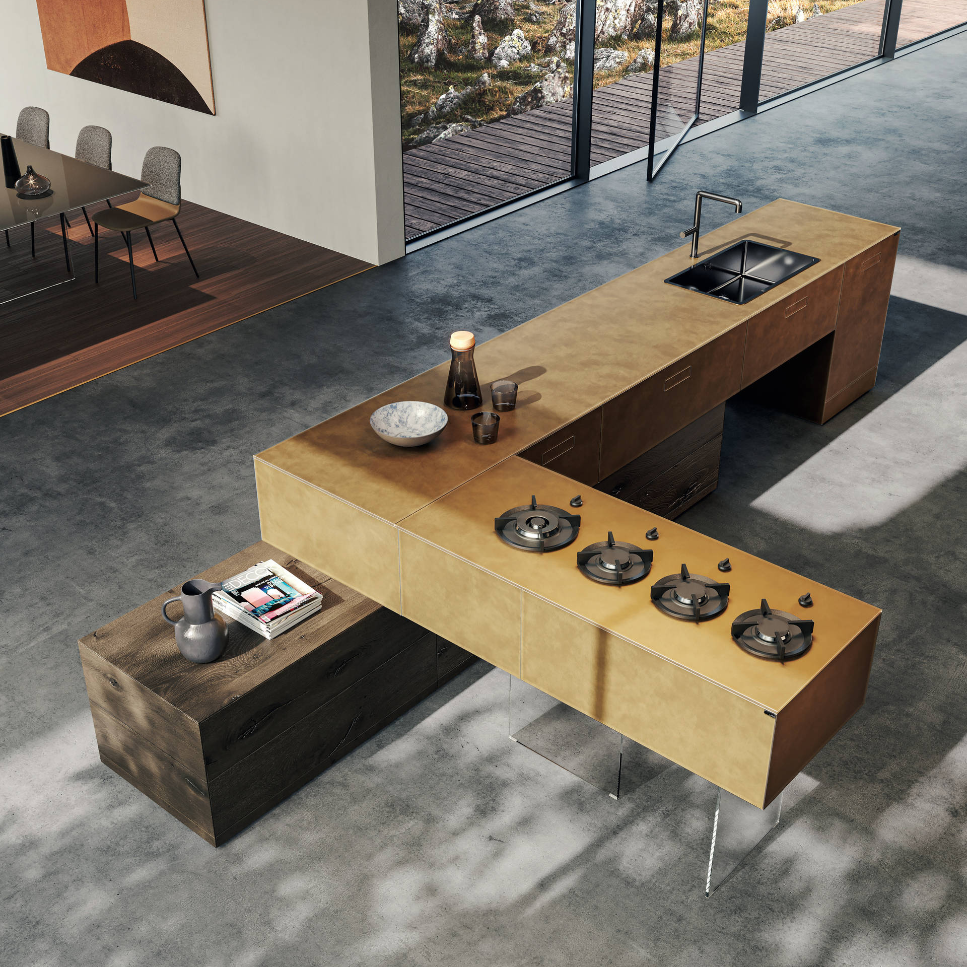 36e8 Metal XGlass Metal Kitchen