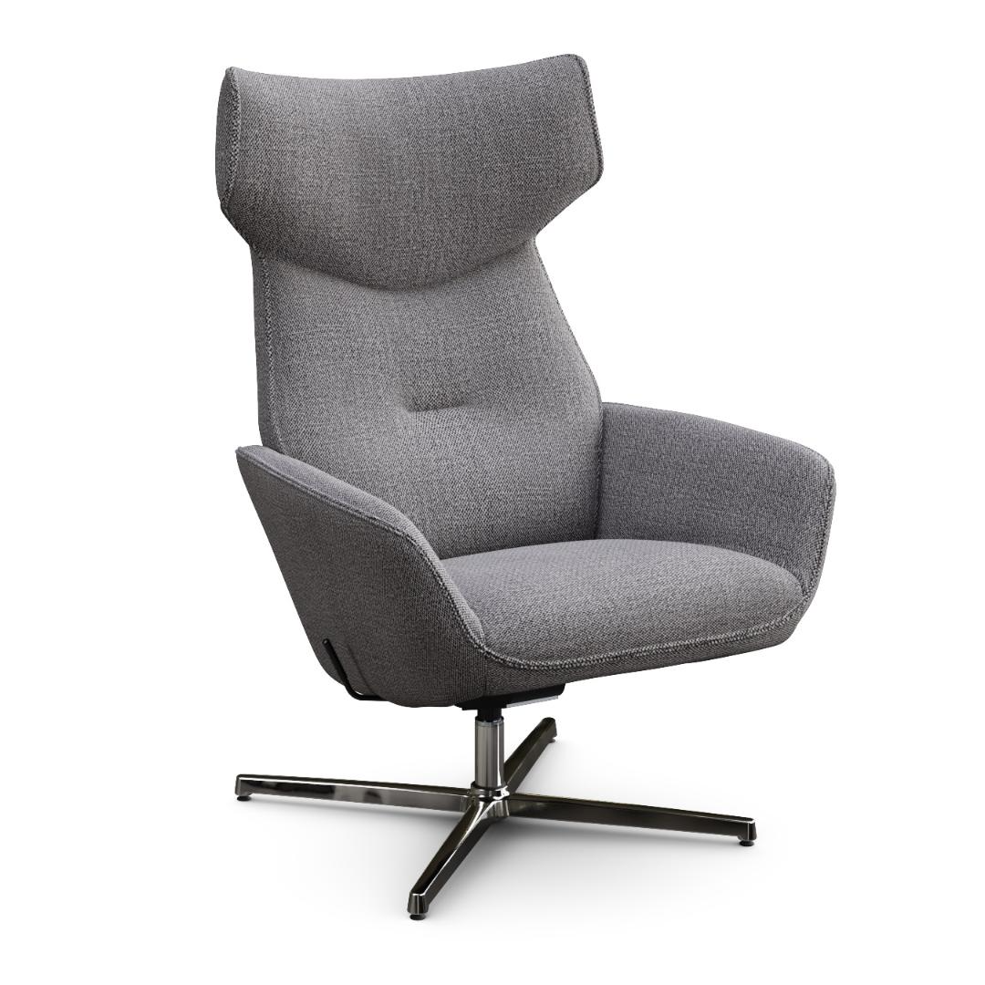 Palma Fabric Recliner and Ottoman