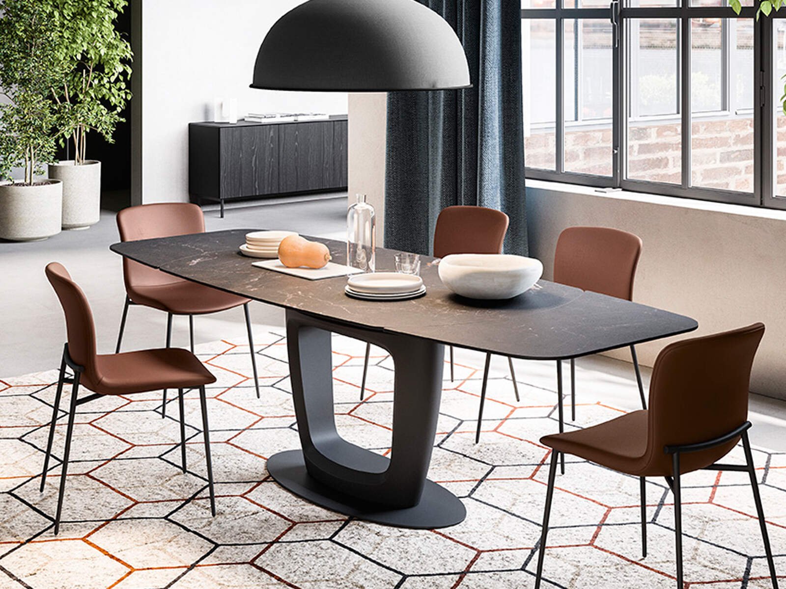 Calligaris orbital dining table discount
