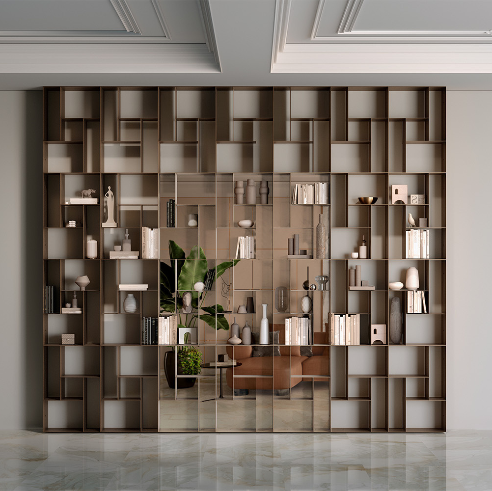 Atena Bookcase with 9 Back Panels