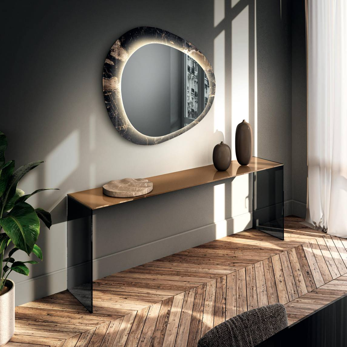 modern-glass-console-table-framed-mirror-or-fine-console-era-mirror-or-lago.jpeg