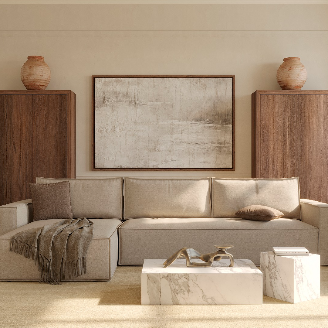 Newilla Sofa Bed With Lounger with Standard Arms