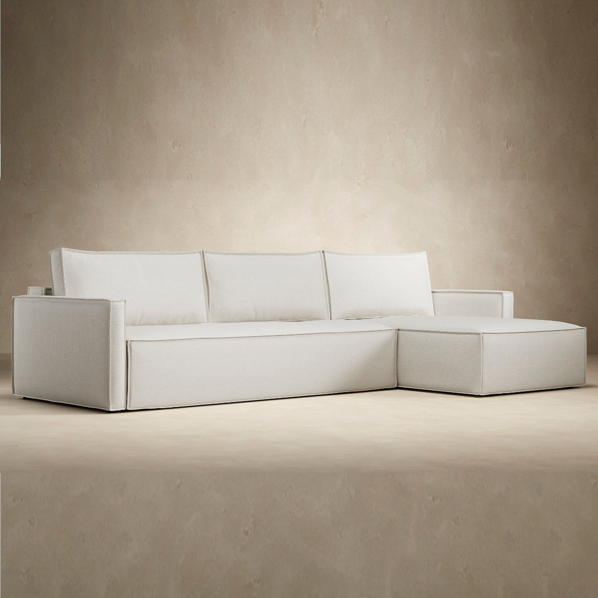 Newilla Sofa Bed With Lounger with Slim Arms