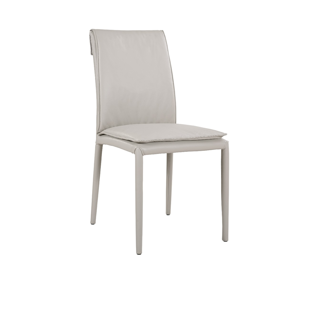 Togo Chair Model 61238M - Light Grey 820 Side.jpg