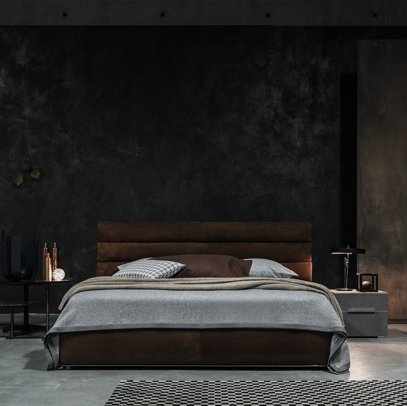 Monet Leather Bed