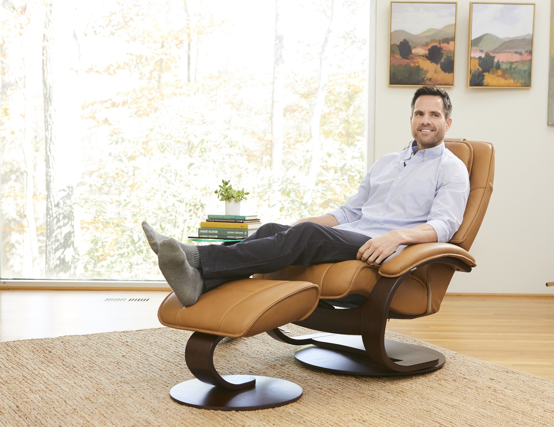 Fjords Admiral C Recliner & Foot Stool by Fjords